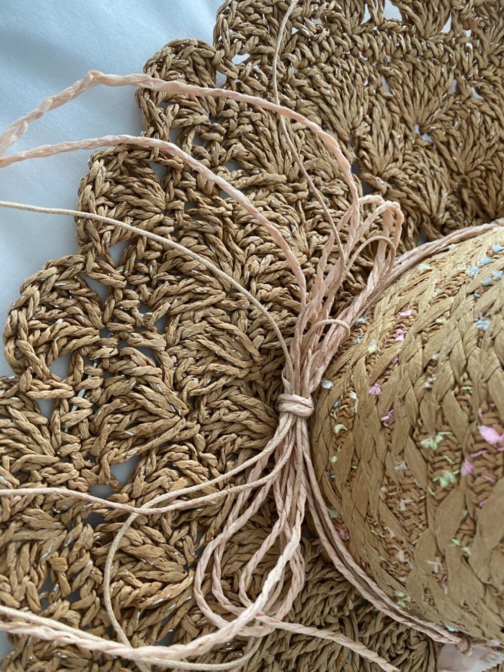 Summer Straw-style Sunhat with Wide Brim, 100% Cotton, Soft but Retains Shape - Picture 4 of 5